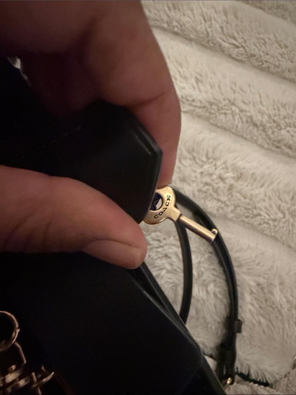 Coach Black Leather Top-Handle Satchel with Signature C - Picture 15 of 16